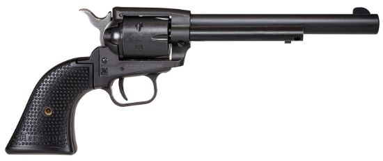 Picture of Heritage Mfg Srr22bs6pg Rough Rider 22 Lr 6 Shot, 6.50" Black Satin Steel Barrel, Frame & Cylinder, Black Star Polymer Grip, Manual Thumb Safety, Exposed Hammer 