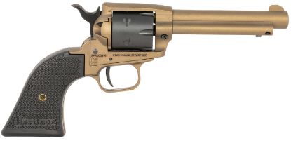 Picture of Heritage Mfg Srr22a4 Rough Rider 22 Lr 6 Shot, 4.75" Burnt Bronze Cerakote Steel Barrel, Frame, Black Satin Cylinder, Black Polymer Grip, Hammer/Thumb Safety, Exposed Hammer 