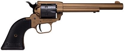 Picture of Heritage Mfg Srr22a6 Rough Rider 22 Lr 6 Shot, 6.50" Burnt Bronze Cerakote Steel Barrel & Frame, Black Satin Cylinder, Black Polymer Grip, Hammer/Thumb Safety, Exposed Hammer 