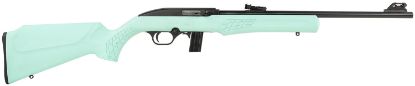 Picture of Rossi Rs22l1811tl Rs22 Full Size 22 Lr 10+1 18" Matte Black Steel Barrel, Matte Black Grooved Aluminum Receiver, Teal Synthetic Fixed Stock 