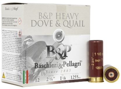 Picture of B&P 12B18d75 Heavy Dove & Quail 12 Gauge 2.75" 1 1/8 Oz 7.5 Shot 25 Per Box/ 10 Case 
