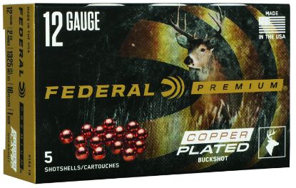 Picture of Federal P1541b Premium Max Buck 12 Gauge 2.75" 1 Buck Shot 16 Pellets 5 Per Box/ 50 Case 