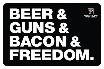 Picture of Tekmat Tekr17bgbf "Beer & Guns & Bacon & Freedom" Cleaning Mat 11" X 17" 