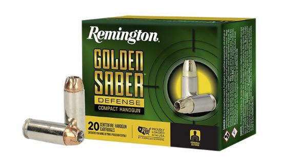 Picture of Remington Ammunition R21370 Golden Saber Defense 10Mm Auto 180 Gr Brass Jacket Hollow Point 20 Per Box/ 25 Case 