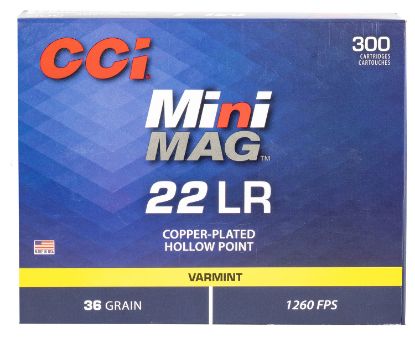 Picture of Cci 962 Mini-Mag Varmint 22 Lr 36 Gr Jacket Hollow Point 300 Per Box/ 10 Case 