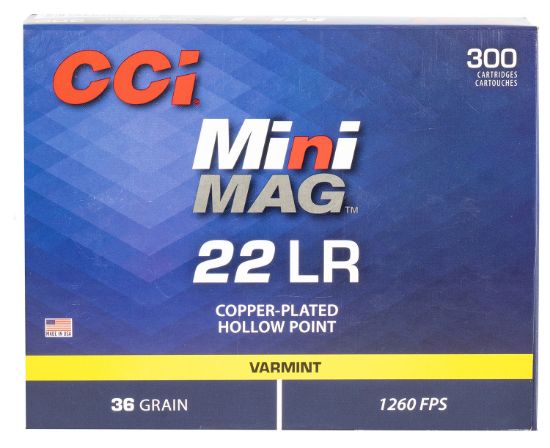 Picture of Cci 962 Mini-Mag Varmint 22 Lr 36 Gr Jacket Hollow Point 300 Per Box/ 10 Case 