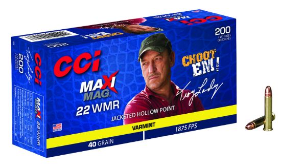 Picture of Cci 958 Maxi-Mag Varmint 22 Wmr 40 Gr Jacket Hollow Point 200 Per Box/ 10 Case 