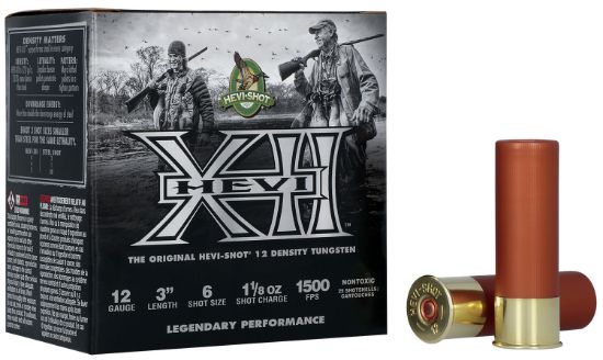 Picture of Hevi-Shot Hs51206 Hevi-Xii 12 Gauge 3" 1 3/8 Oz 6 Shot 25 Per Box/ 10 Case 