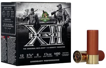 Picture of Hevi-Shot Hs51316 Hevi-Xii 12 Gauge 2.75" 1 1/8 Oz Tungsten 6 Shot 25 Per Box/ 10 Case 