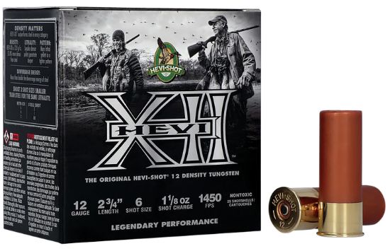 Picture of Hevi-Shot Hs51316 Hevi-Xii 12 Gauge 2.75" 1 1/8 Oz Tungsten 6 Shot 25 Per Box/ 10 Case 