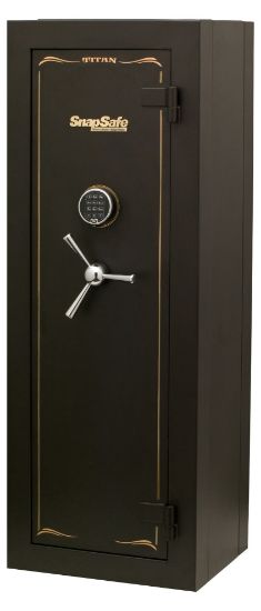 Picture of Snapsafe 75010 Titan Modular Safe Access Code/Key Entry, Black 9 Gauge Steel, 9 Gun Slots, 12+ Long Gun Capacity 