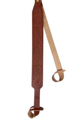 Picture of Hunter Company 065-532 Flowered Brown Leather/Suede With Flower Design, Two-Point Shotgun 