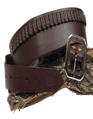 Picture of Hunter Company 3458-45 Cartridge Belt Chestnut Tan Leather 45 Cal Capacity 25Rd Ambidextrous Hand 