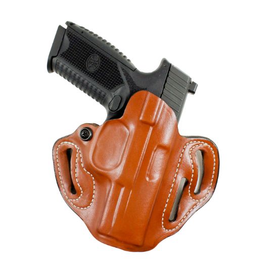 Picture of Desantis Gunhide 002Ta7wz0 Speed Scabbard Owb Tan Leather Belt Slide Fits Springfield Prodigy W/Wo Red Dot Fits 4.25" Barrel Right Hand 