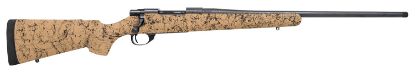 Picture of Howa Hhs43334 M1500 Hs Precision 300 Win Mag 3+1 24" Blued Threaded Barrel/Rec, Tan With Black Webbed Hs Precision Stock 