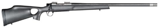 Picture of Christensen Arms 8010800800 Summit Ti Full Size 6.8 Western 3+1, 24" Natural Titanium Steel Threaded Barrel, Natural Titanium Aluminum Receiver, Natural Carbon Fiber Fixed Thumbhole Stock 