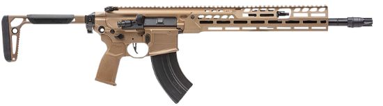 Picture of Sig Sauer Rmcx762r16blt Mcx Spear Lt 7.62X39mm 16" 28+1, Coyote, Oem Grip/Folding Stock, Rocksett Sig Qd Suppressor Ready Flash Hider, Adj. Gas Block 