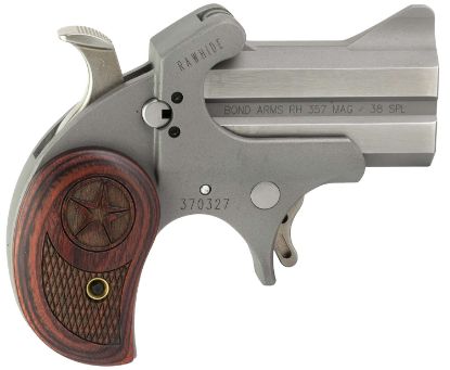 Picture of Bond Arms Barhrw Rawhide 38 Special/357 Mag 2.50" 2Rd, Stainless, Rosewood Grips 