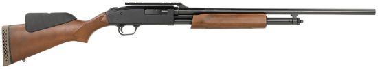 Picture of Mossberg 54233 500 20 Gauge 5+1 24" Fully Rifled Cantilever Barrel, Blued Barrel/Receiver, Wood Dual Comb Stock, Integral Scope Base, Manual Safety 