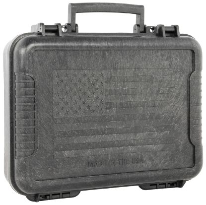 Picture of Outdoor Connection 10017 Molded Pistol Case 11" Long Black W/Us Flag Polypropylene 