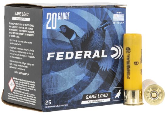 Picture of Federal H2586 Game-Shok High Brass 20 Gauge 3" 1 1/4 Oz 6 Shot 25 Per Box/ 10 Case 