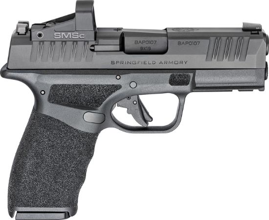 Picture of Springfield Armory Hcp9379bospsmsc Hellcat Pro Osp 9Mm Luger 3.70" 15+1, Black, Picatinny Rail Frame, Serrated Optic Cut Slide, Shield Red Dot 