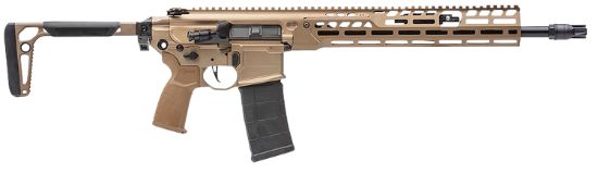 Picture of Sig Sauer Rmcx556n16blt Mcx Spear Lt 5.56X45mm Nato 16" 30+1, Coyote, Oem Grip/Folding Stock, Rocksett Sig Qd Suppressor Ready Flash Hider, Adj. Gas Block 