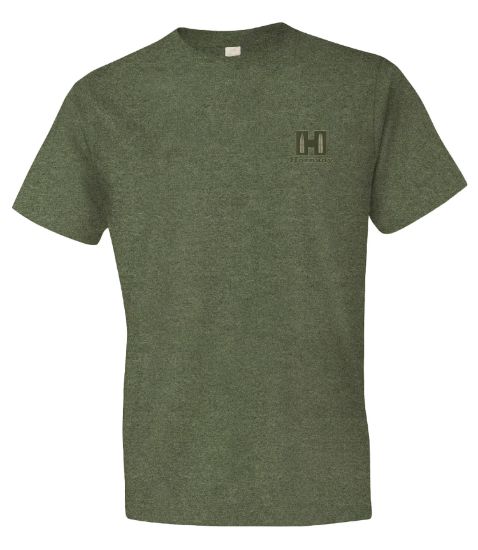 Picture of Hornady 99600M Hornady T-Shirt Od Green Cotton Polyester Short Sleeve Medium 