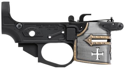 Picture of Spikes Tactical Stlb960pch Rare Breed Crusader 9Mm Luger, Black Anodized Aluminum With Painted Front For Ar-Platform 