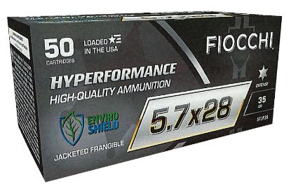 Picture of Fiocchi 57Jf35 Hyperformance 5.7X28mm 35 Gr Jacketed Frangeable 50 Per Box/ 10 Case 