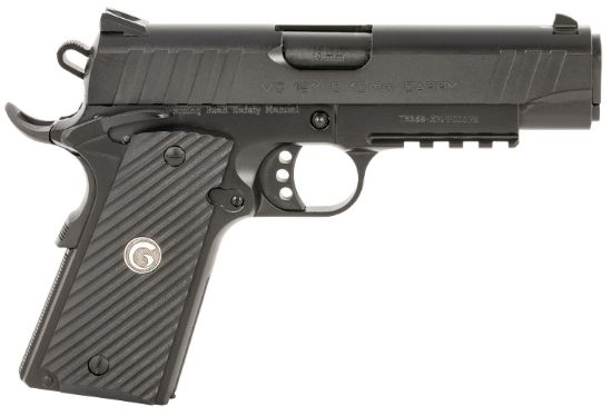 Picture of Eaa Girsan 390603 Mc1911 Commander Carry Frame 10Mm Auto 9+1, 4.40" Black Steel Barrel, Black Serrated Steel Slide & Frame W/Beavertail & Picatinny Rail, Black Grip, Ambidextrous 