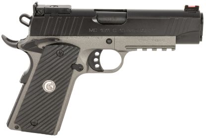 Picture of Eaa Girsan 390608 Mc1911 C Carry Frame 10Mm Auto 9+1 4.40" Black Steel Barrel, Black Serrated Steel Slide, Matte Gray Steel Frame W/Beavertail & Picatinny Rail, Black Grip, Ambidextrous 