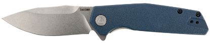 Picture of Kershaw 2036 Lucid 3.20" Folding Clip Point Plain Stonewashed 8Cr13mov Ss Blade/Blue/Stonewashed Glass Filled Nylon/Ss Handle Includes Pocket Clip 