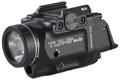 Picture of Streamlight 69419 Tlr-8 Sub Gun Light With Red Laser Black Anodized 500 Lumens White Led Springfield Armory Hellcat 