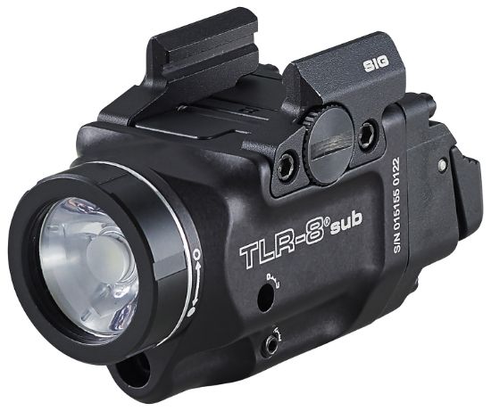 Picture of Streamlight 69417 Tlr-8 Sub Gun Light With Red Laser Black Anodized 500 Lumens White Led Sig Sauer P365 