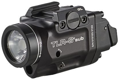 Picture of Streamlight 69411 Tlr-8 Sub Gun Light With Red Laser Black Anodized 500 Lumens White Led Glock 43X 