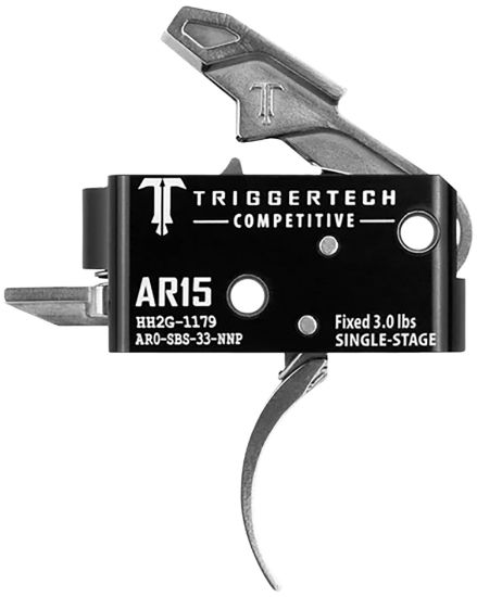 Picture of Triggertech Ar0sbs33nnp Competitive Stainless Pro Curved Single-Stage 3 Lbs Fixed For Ar-15 