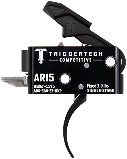 Picture of Triggertech Ar0sbb33nnp Competitive Pro Curved Single-Stage 3 Lbs Fixed For Ar-15 