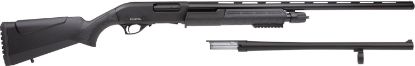 Picture of Rock Island Pa12c1828b Pump Action Combo 12 Gauge Pump 5+1 28"/24" Black Smooth Bore Barrel, Black Aluminum Receiver, Fixed Black Synthetic Stock 