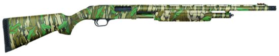 Picture of Mossberg 54337 500 Turkey 20 Gauge 5+1 3" 22" Vent Rib Barrel, Optic Cut Receiver, Fiber Optic Front Sight, Overall Mossy Oak Greenleaf, Synthetic Furniture, Includes X-Factor Ported Choke Tube 