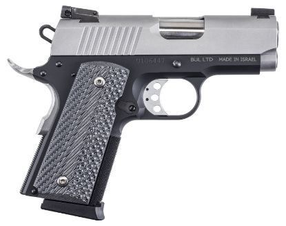 Picture of Magnum Research De1911utt Desert Eagle 1911 U 45 Acp 6+1 3" Stainless Serrated Slide, Two-Tone W/Black Finish Aluminum Frame W/Beavertail, Black/Gray G10 Grips 