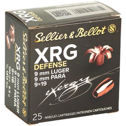 Picture of Magtech Sb9xa Xrg Defense 9Mm Luger 100 Gr Solid Copper Hollow Point 25 Per Box/40 Case 