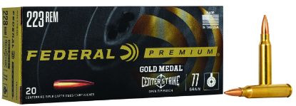 Picture of Federal Gm223otm3 Premium Gold Medal 223 Rem 77 Gr Open Tip Match 20 Per Box/ 10 Case 