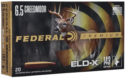 Picture of Federal P65crdeldx1 Premium Eld-X 6.5 Creedmoor 143 Gr Extremely Low Drag Expanding 20 Per Box/ 10 Case 