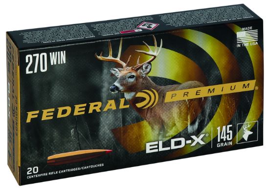 Picture of Federal P270eldx1 Premium Eld-X 270 Win 145 Gr Extremely Low Drag Expanding 20 Per Box/ 10 Case 