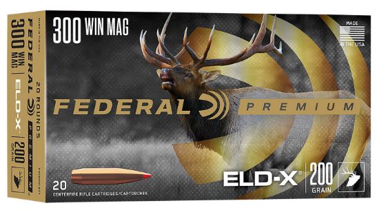 Picture of Federal P300weldx1 Premium Eld-X 300 Win Mag 200 Gr Extremely Low Drag Expanding 20 Per Box/ 10 Case 