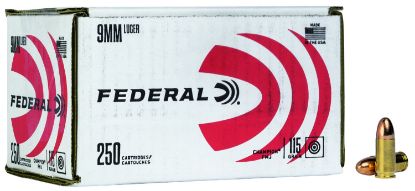 Picture of Federal C9115a250 Champion Training 9Mm Luger 115 Gr Full Metal Jacket 250 Per Box/ 4 Case 