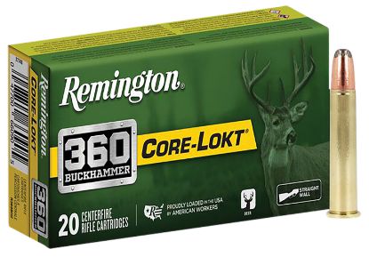 Picture of Remington Ammunition R27742 Core-Lokt 360 Buckhammer 180 Gr Soft Point Core Lokt 20 Per Box/ 10 Case 