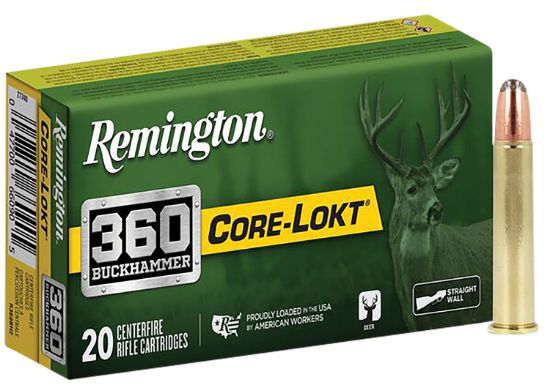 Picture of Remington Ammunition R27743 Core-Lokt 360 Buckhammer 200 Gr Soft Point Core Lokt 20 Per Box/ 10 Case 