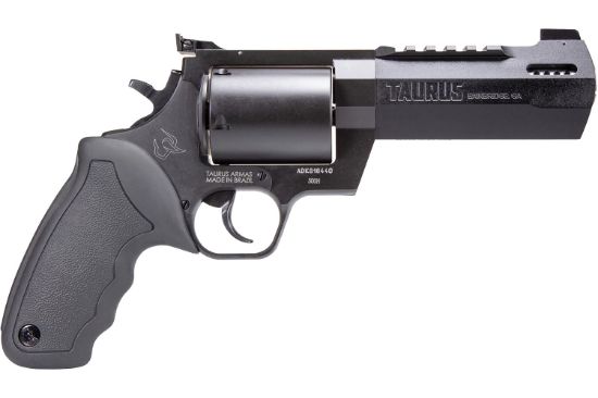 Picture of Taurus 2500051Rh Raging Hunter Large Frame 500 S&W Mag 5Rd 5.12" Black Ported/Target Crown Barrel, Matte Black Oxide Cylinder, Black Steel Frame, Black Rubber Grip 